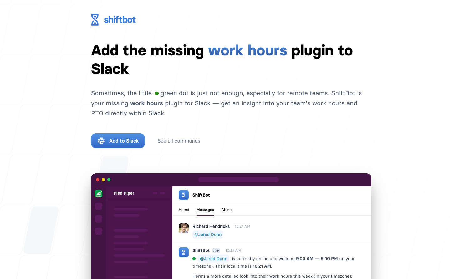 ShiftBot: The missing work hours plugin for Slack